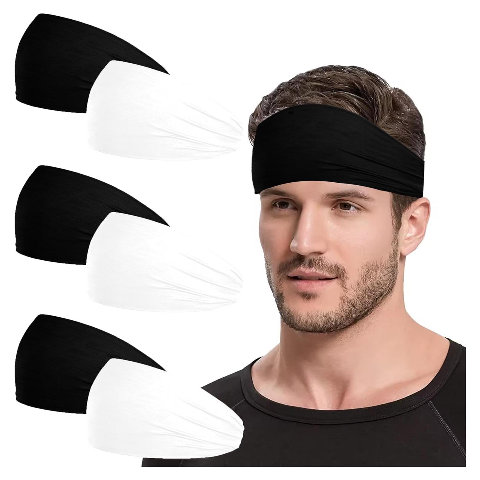 Paquete de 6 cintas deportivas IMAGERIO unisex - Negro y Blanco