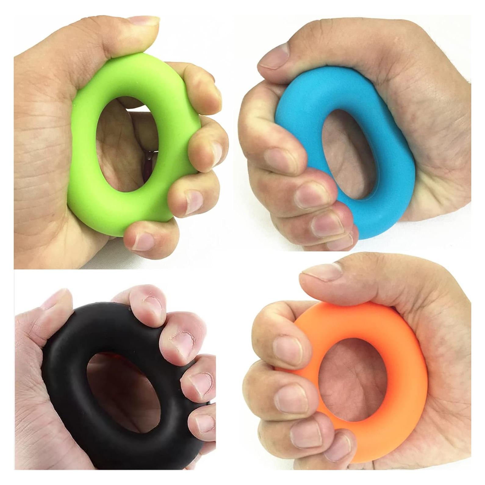 Juego de 4 Anillos de Fortalecimiento de Agarre Gouccpu 30-60LB
