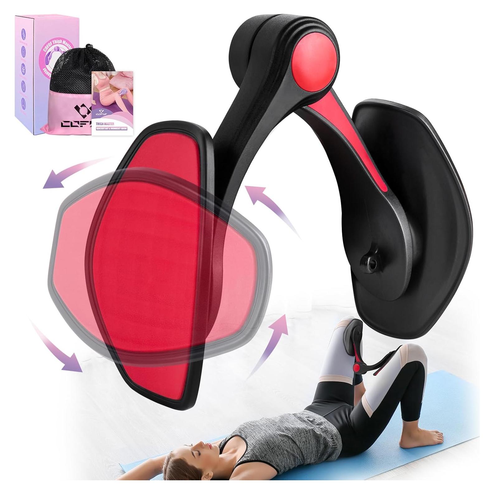 Ejercitador de Muslos COFOF Negro-06 para Mujeres, Resistencia Ajustable