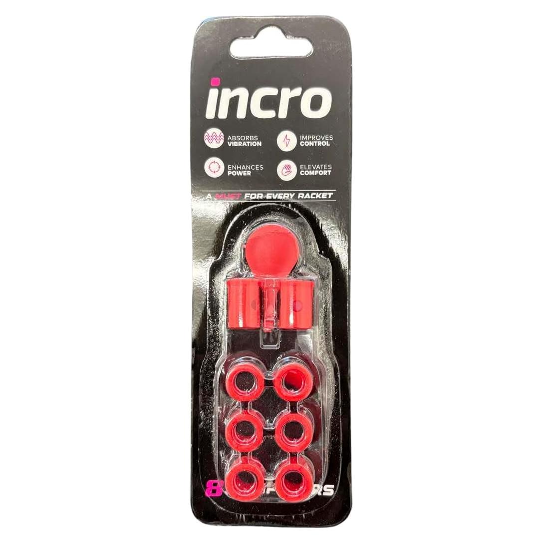 Amortiguadores de Padel Incro Rojos - Paquete de 8 Unidades