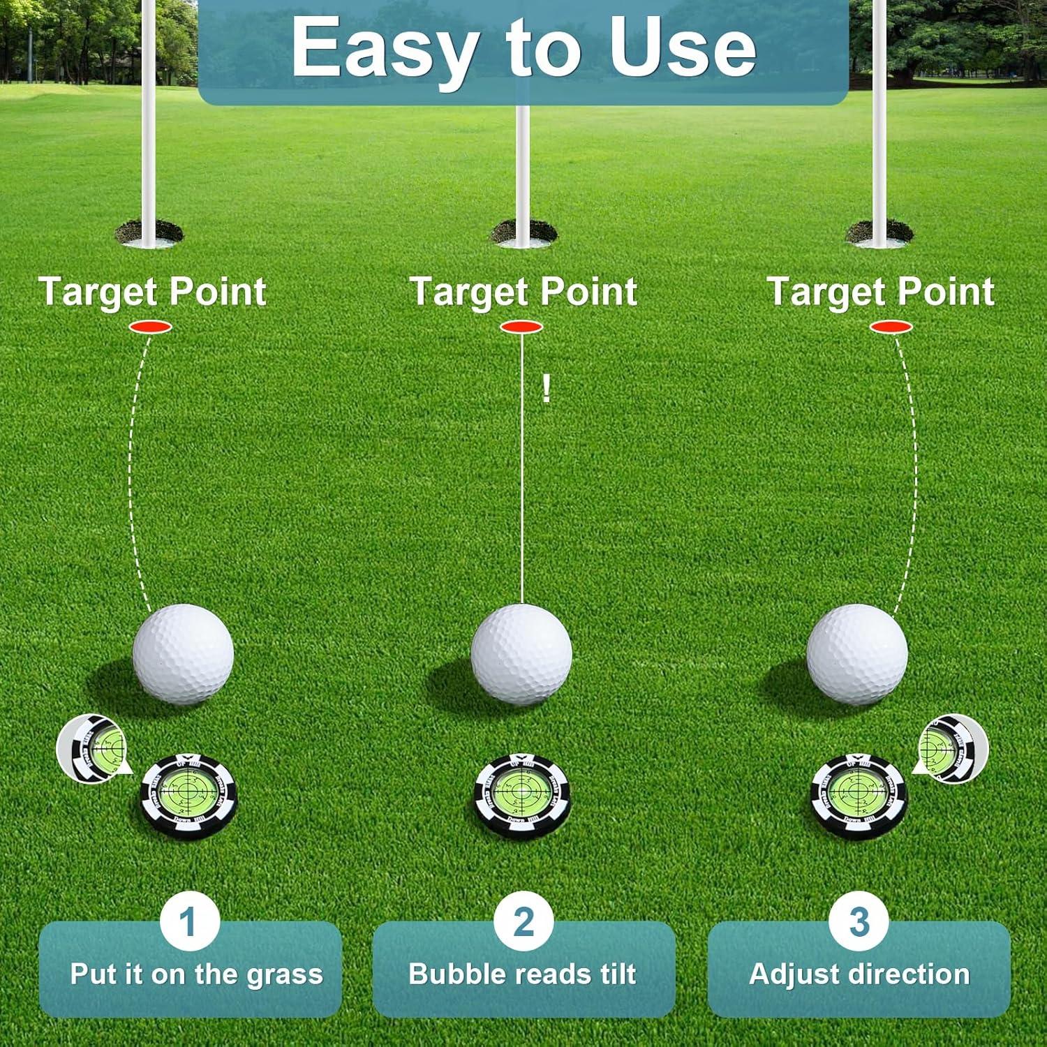 Lector de Green de Golf Yobbai Pro con Clip y Nivel de Burbuja