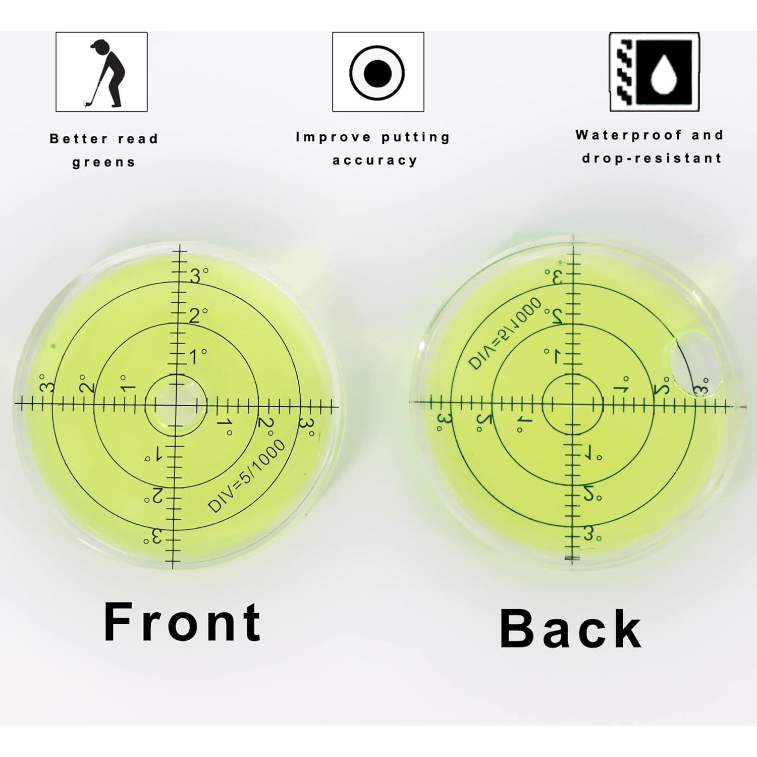 Marcador de Golf Golfupp Pro Putt con Nivel de Burbuja 66x12mm