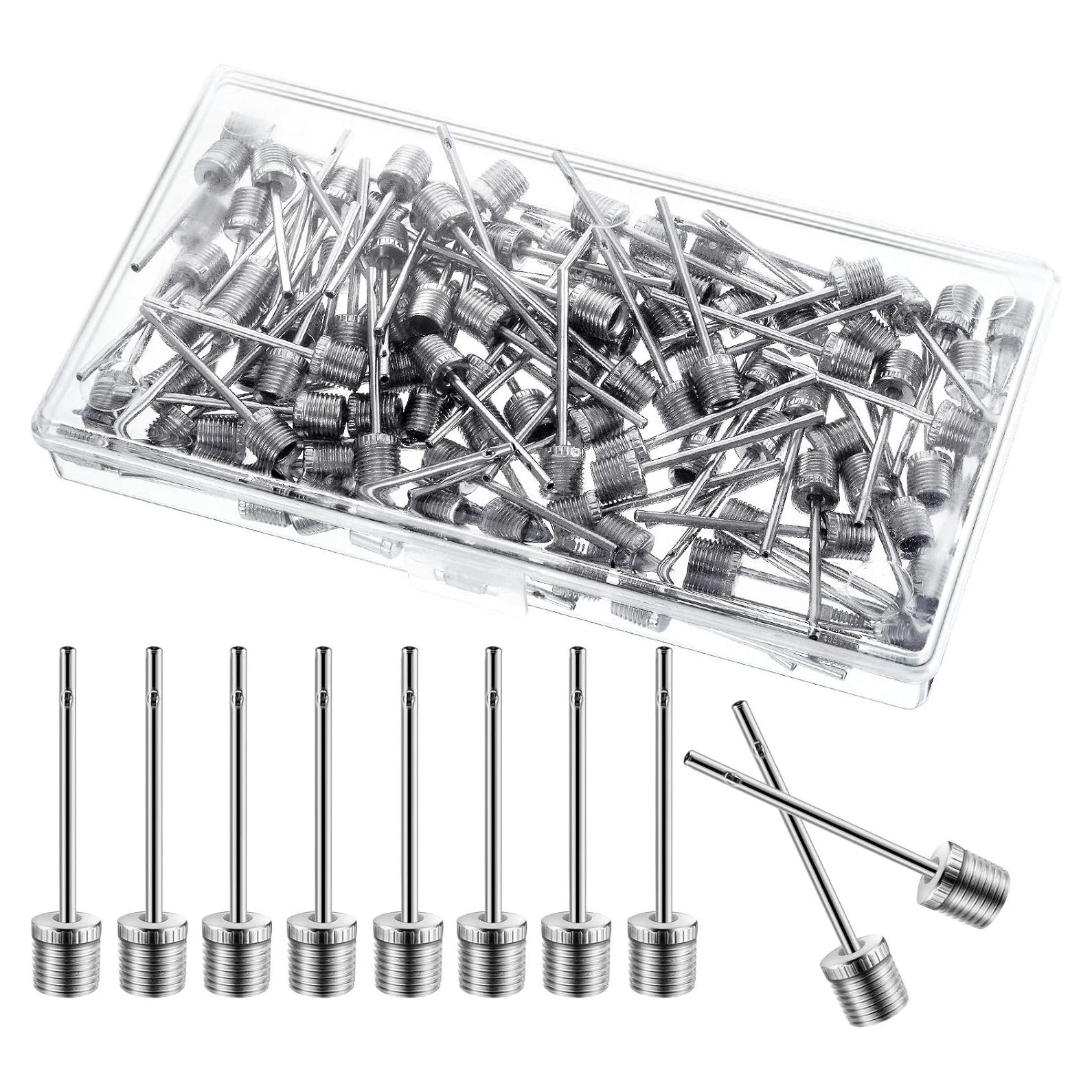 WILLBOND 100 Agujas para Inflar Balones Deportivos - Acero Inoxidable