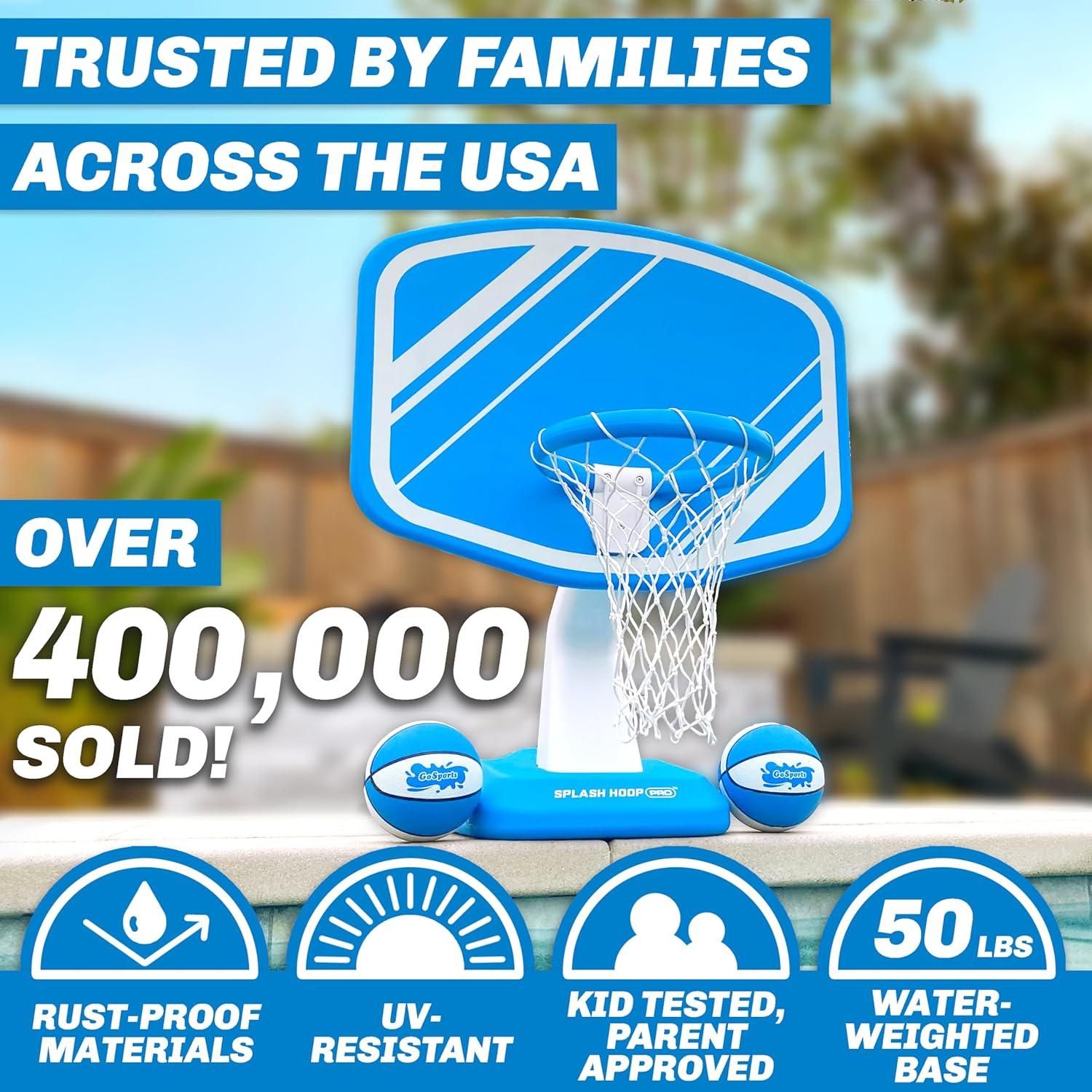 Juego de Baloncesto Acuático GoSports Splash Hoop PRO Azul