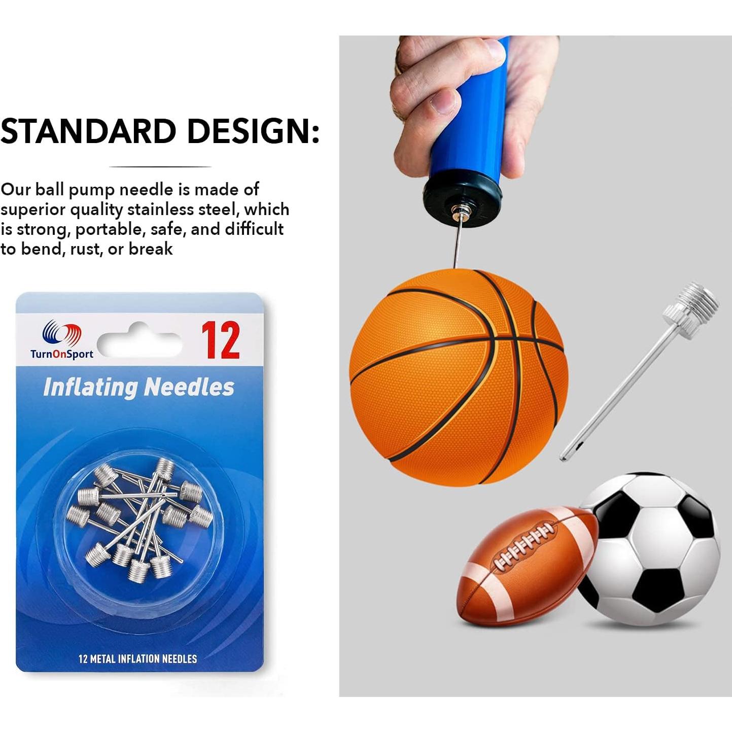 Agujas de Bomba de Baloncesto TurnOnSport - Paquete de 12
