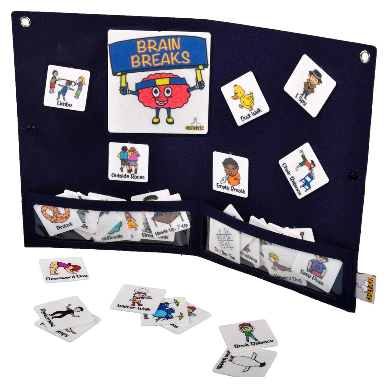 Tablero de Actividades Cerebrales CHEFAN - 56 Tarjetas de Ejercicio