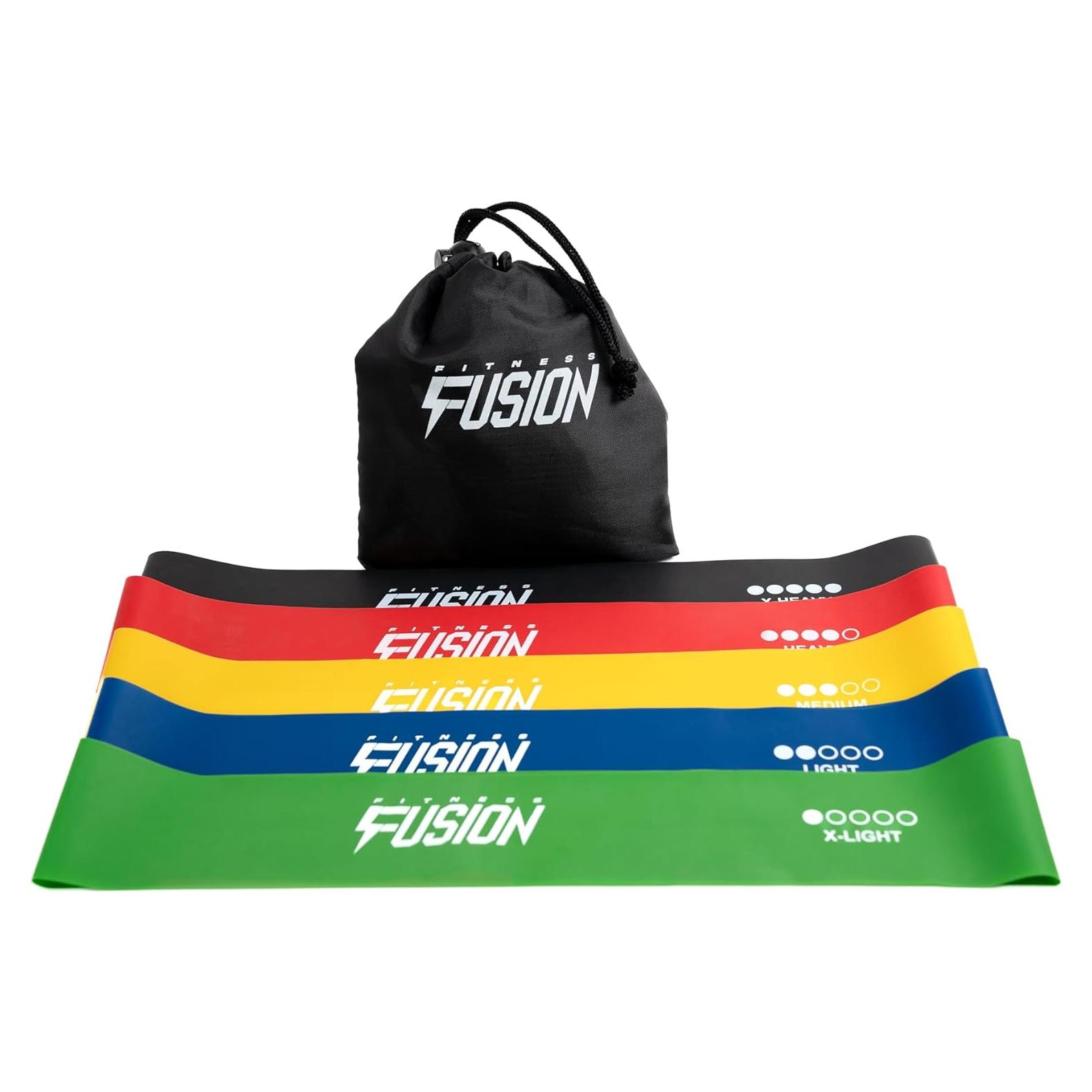 Conjunto de 5 Bandas de Resistencia Fitness Fusion - Antideslizantes