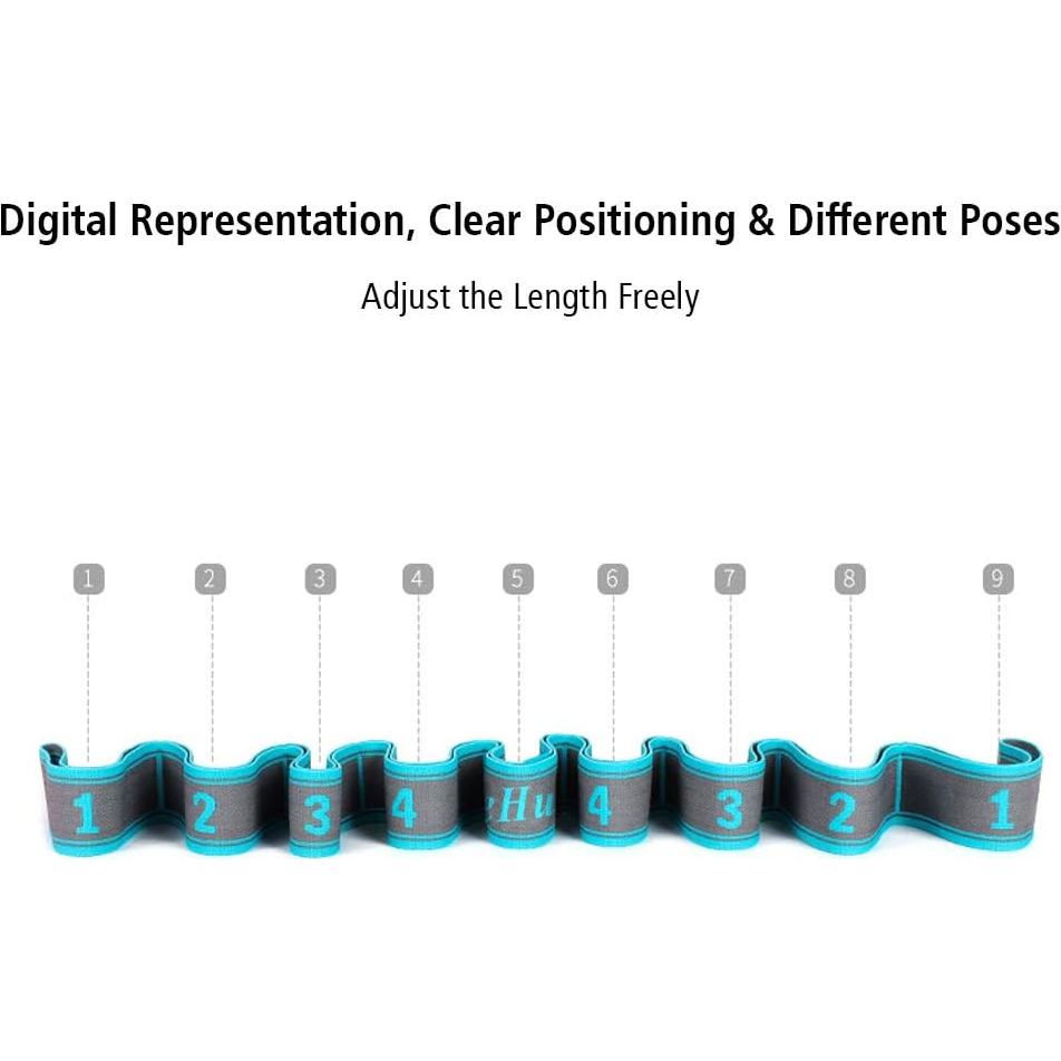 Correa de Estiramiento Elástica DEHUB 108cm Azul para Yoga y Pilates