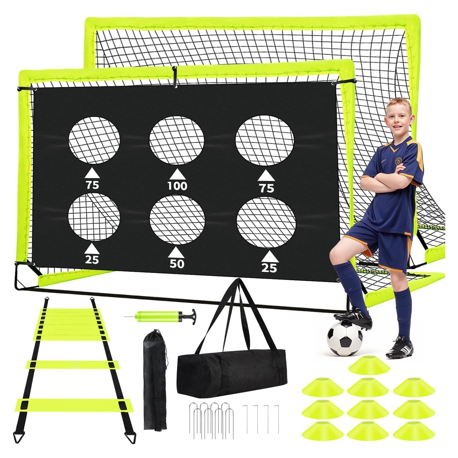 Portería de Fútbol Plegable Hoerlar 1.83x1.22 m Set de 2