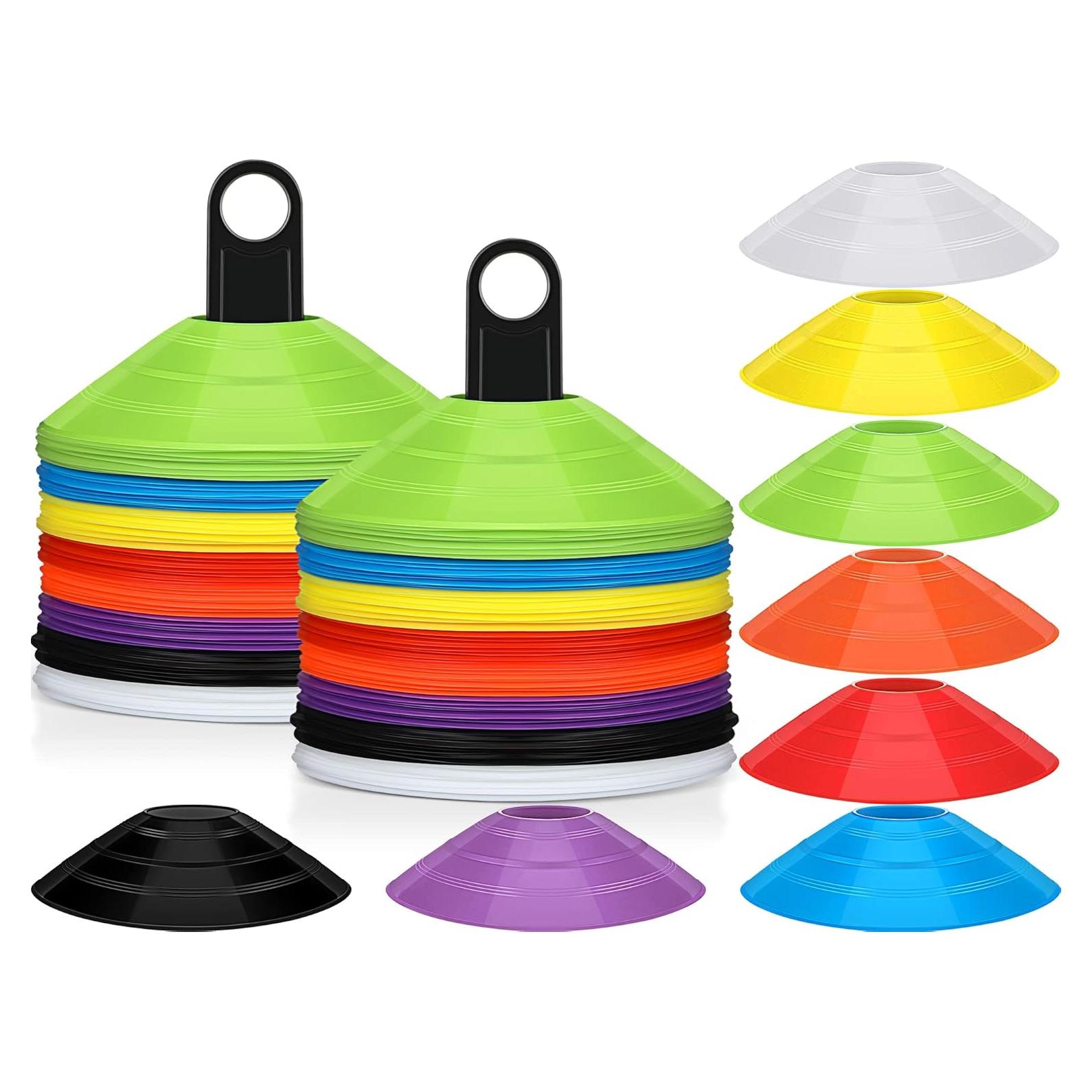 Conos de Fútbol Jerify 80 Pcs Multicolor con Soportes