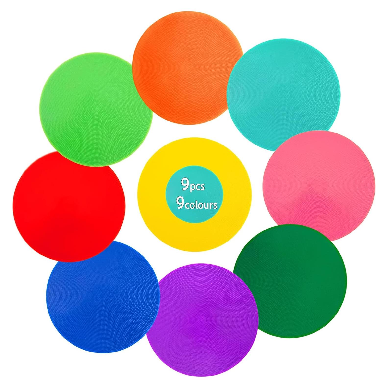 Marcadores de Piso Antideslizantes Aryjmz 9 Pulgadas 9 Piezas