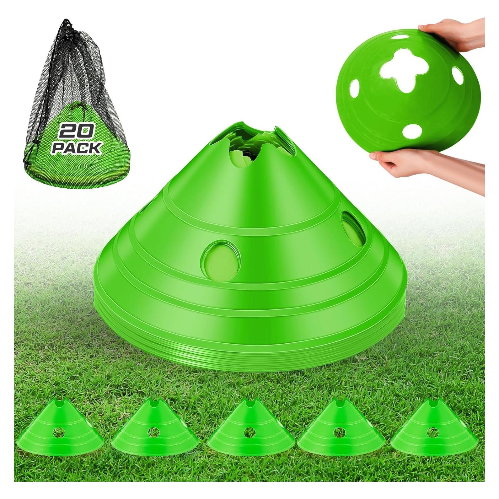 Conos de Disco Jumbo ShinyRelief 20 Piezas Verde 30x13cm