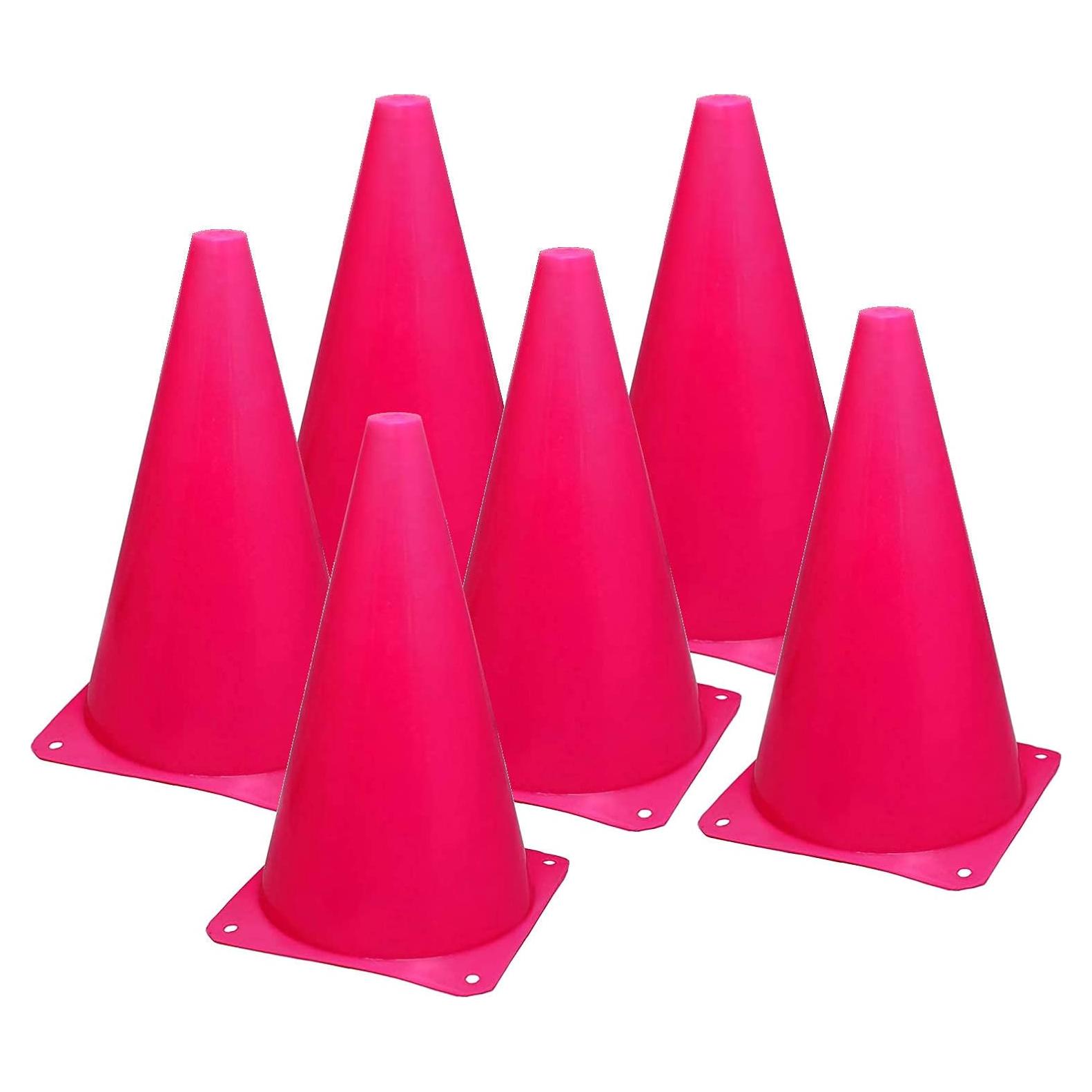 Set de 10 Conos de Marcado Rosa Fluorescente 22.86 cm
