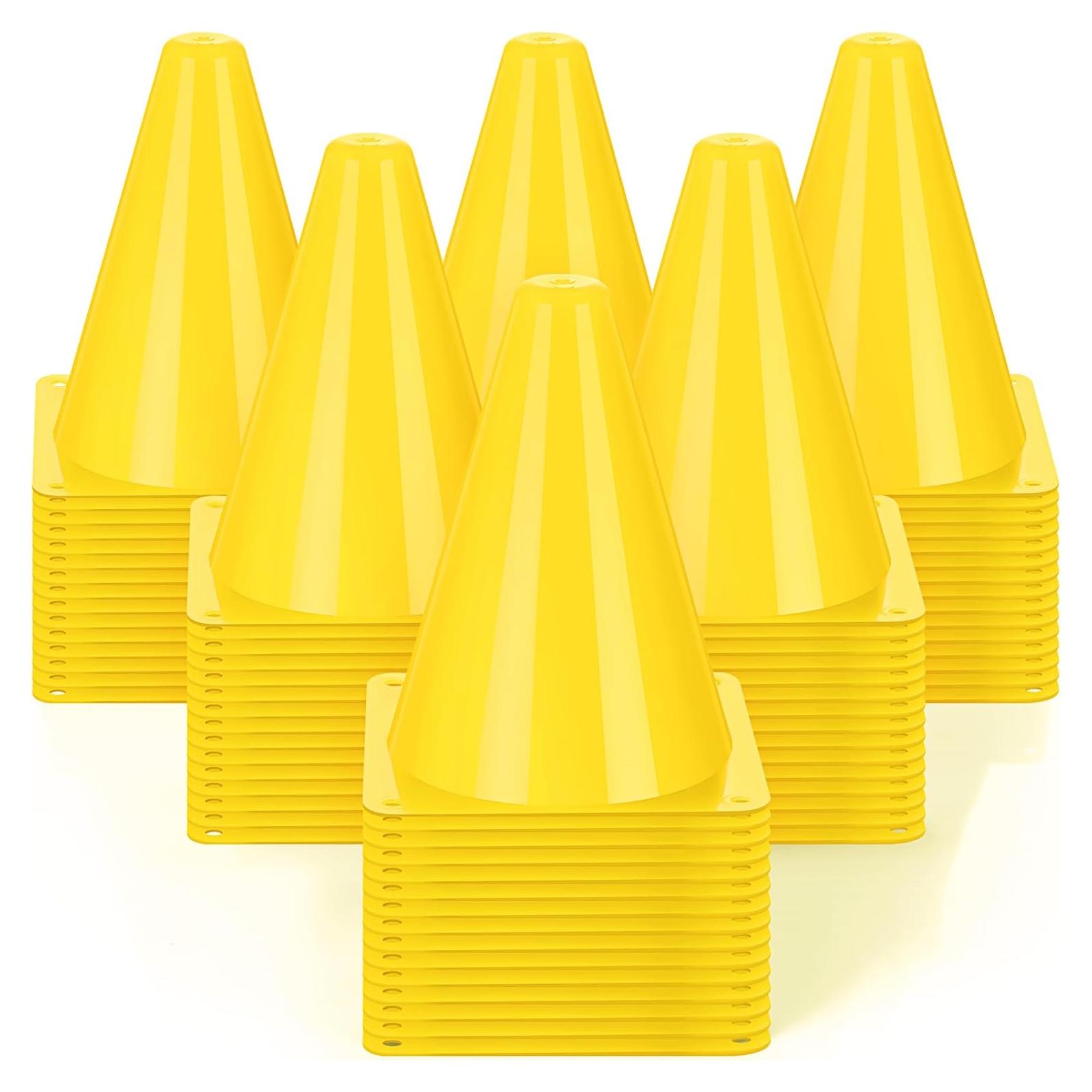 Conos de Tráfico Mini Geetery 100 Pcs 18 cm Amarillo