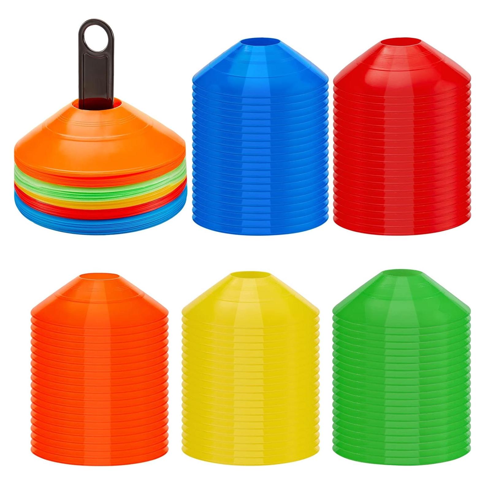 Juego de 100 Conos de Entrenamiento Lewtemi Multicolor 19 cm