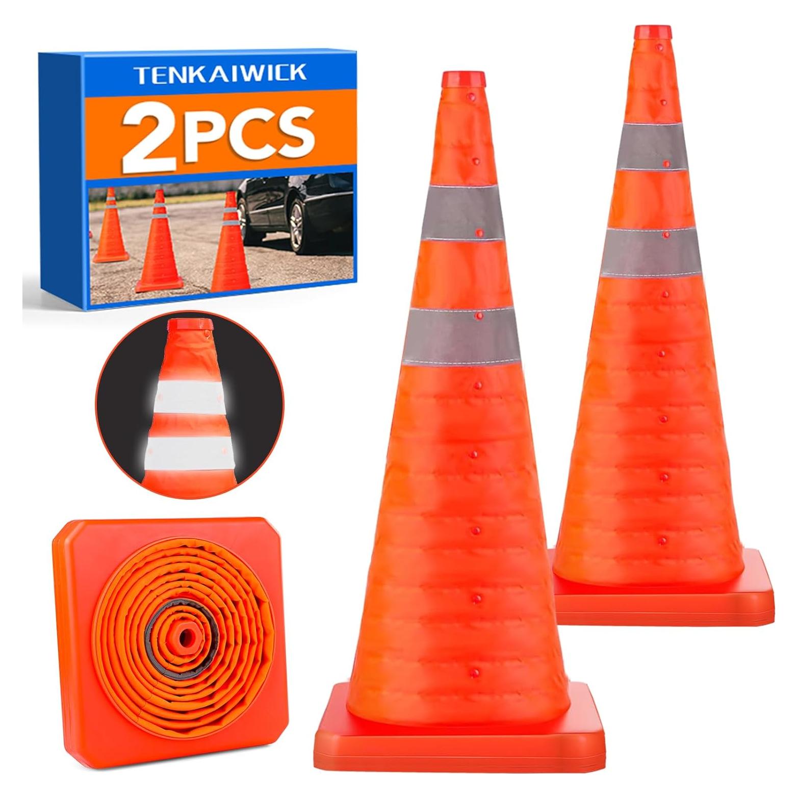 Conos de Seguridad Plegables TENKAIWICK 71 cm - 2 Unidades