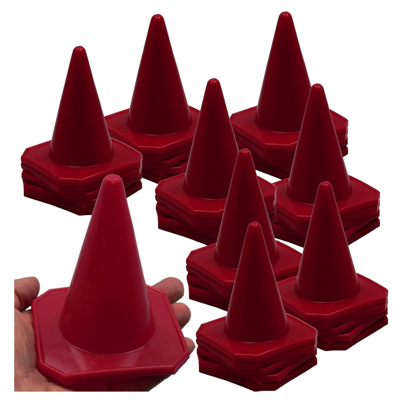 Conos de Tráfico Rojo Mini 4" BlueDot - Set de 40 para Agilidad