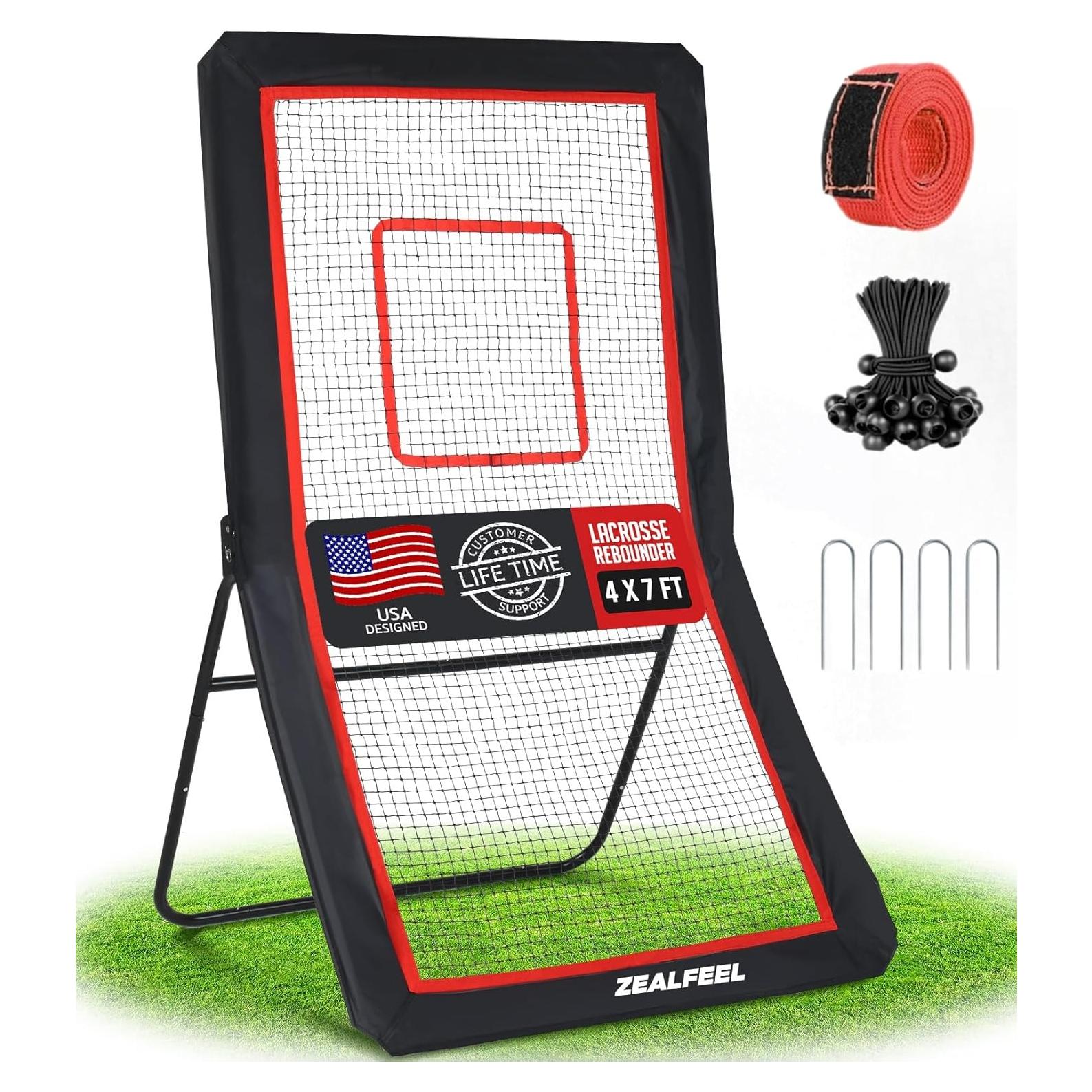 Rebotador de Lacrosse ZEALFEEL 4x7m con 5 Ángulos Ajustables
