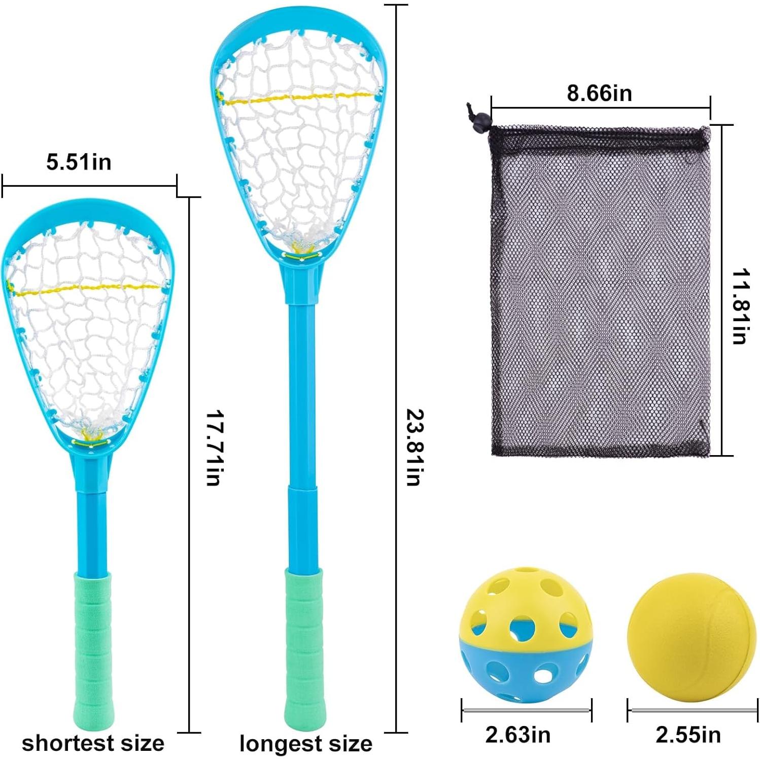 Foayex Set de Lacrosse Mini Ajustable para Niños y Adultos
