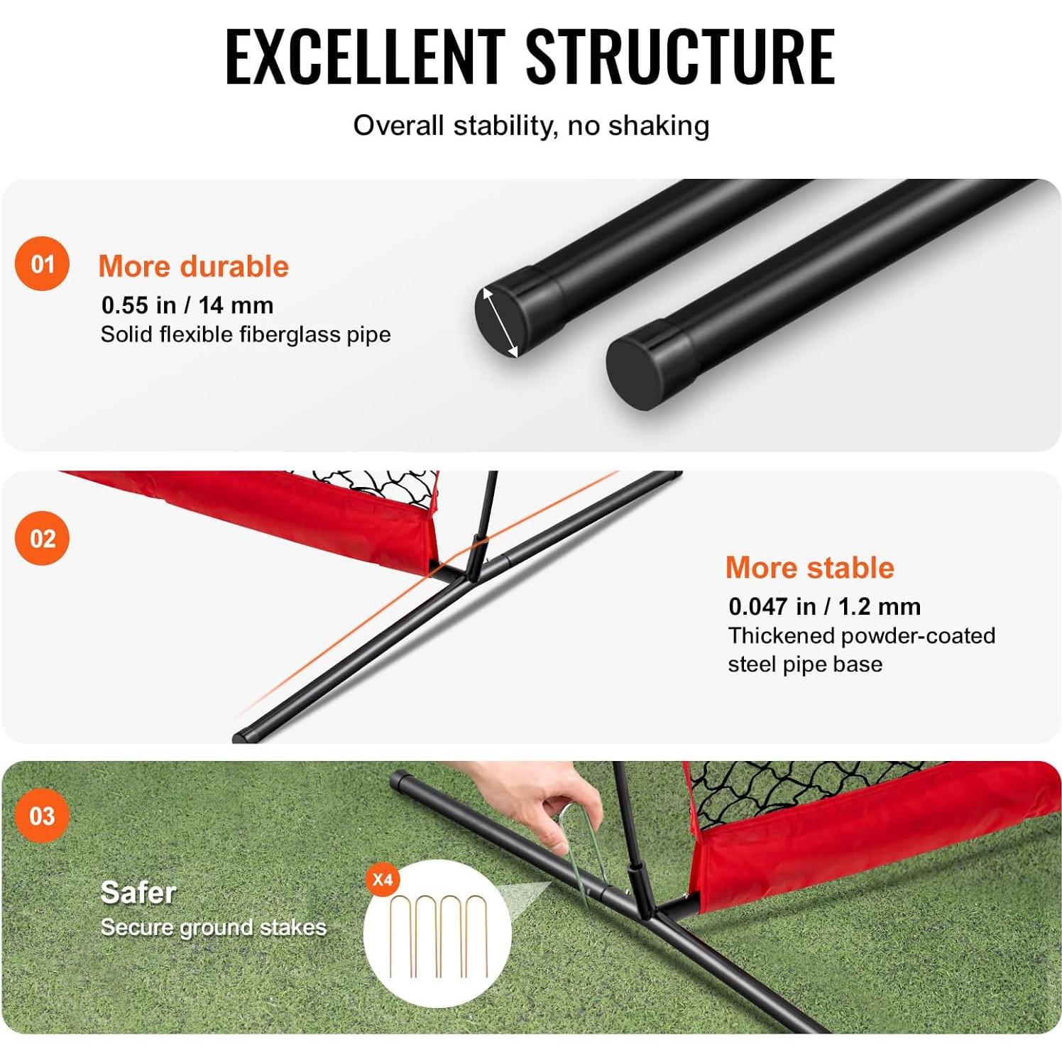 Red de Respaldo de Barricada VEVOR 4.88x3.05m Multi-Deporte