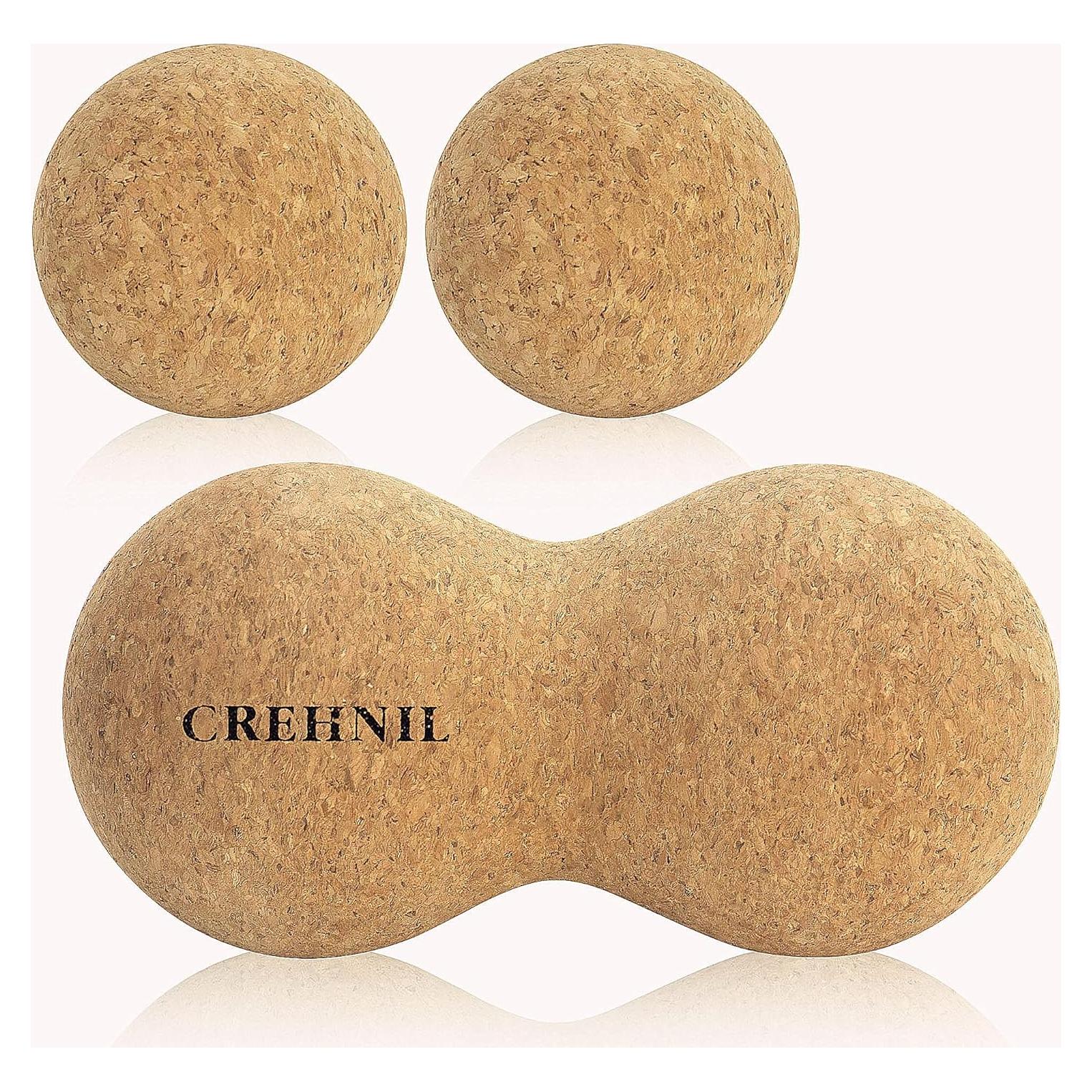 Bola de Masaje de Corcho Natural CREHNIL 16cm Doble Cacahuate