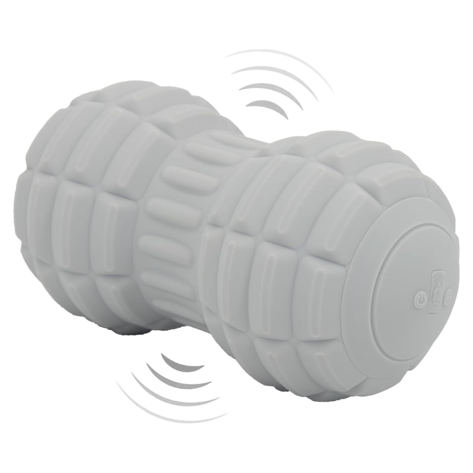 Bola de Masaje Vibrante Doble JIEJUNJIE - Alivio Muscular Gris