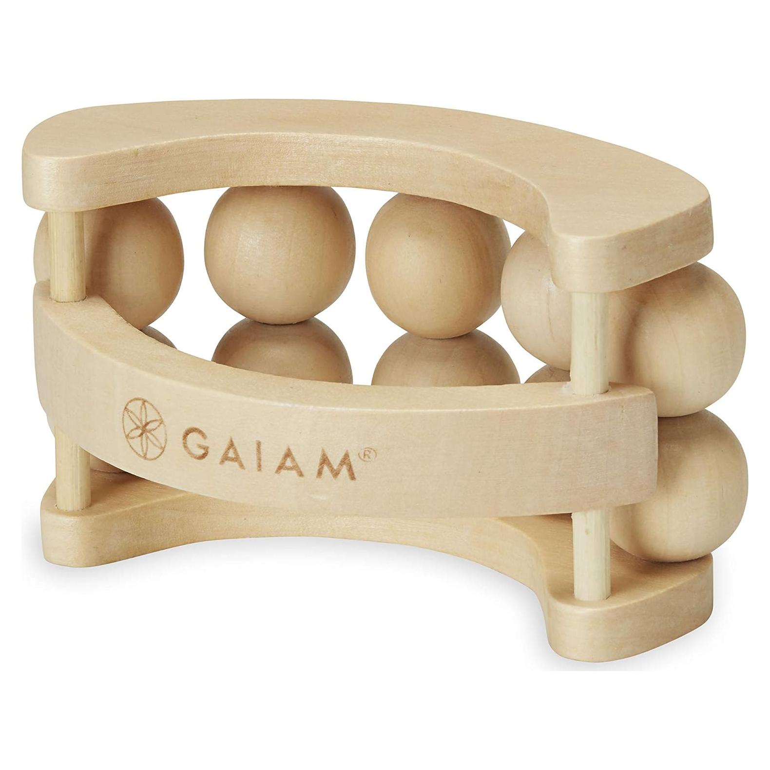 Rodillo de Masaje Gaiam Relax de Madera con 10 Bolas