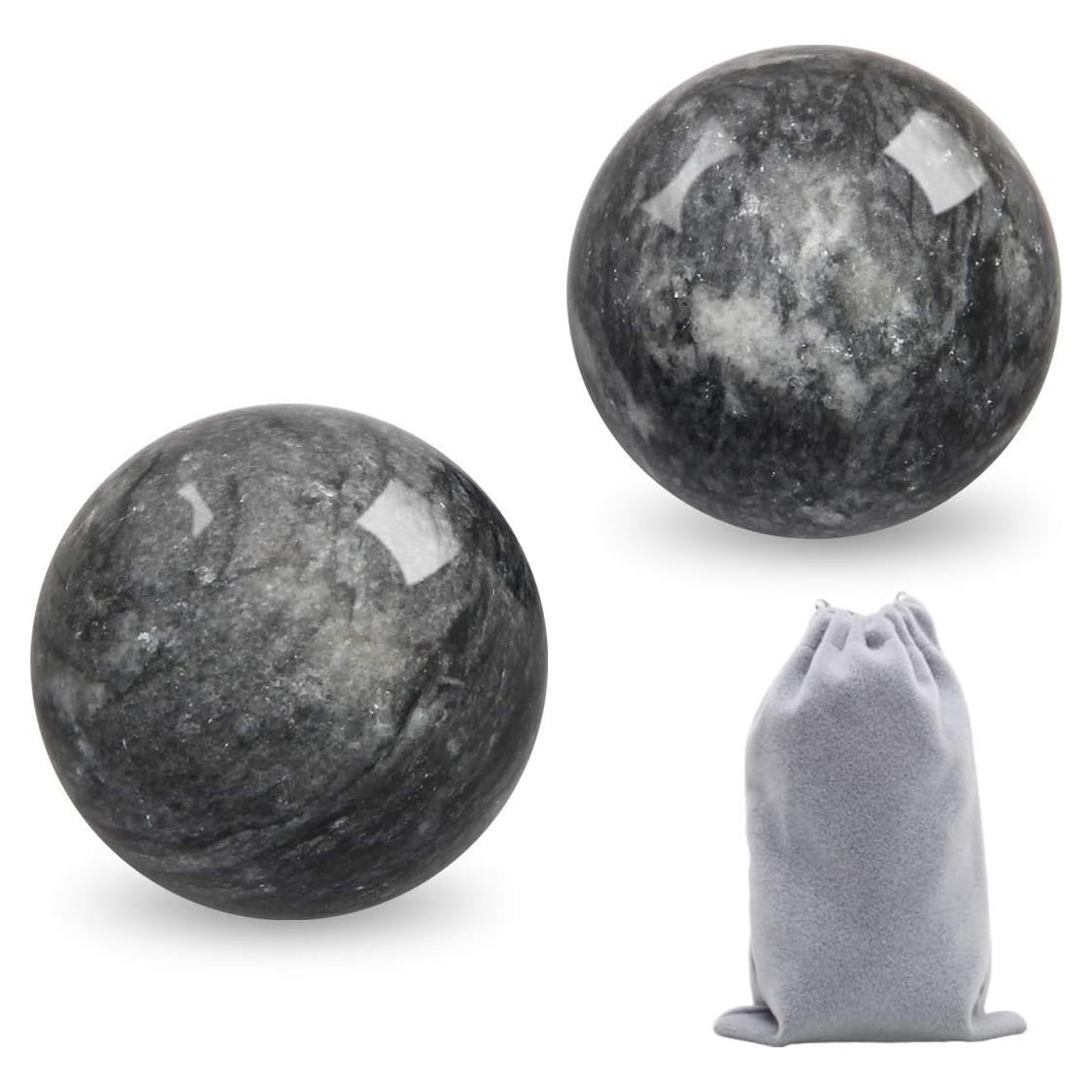 Bolas de Baoding de Mármol Coolrunner 5cm Gris Oscuro