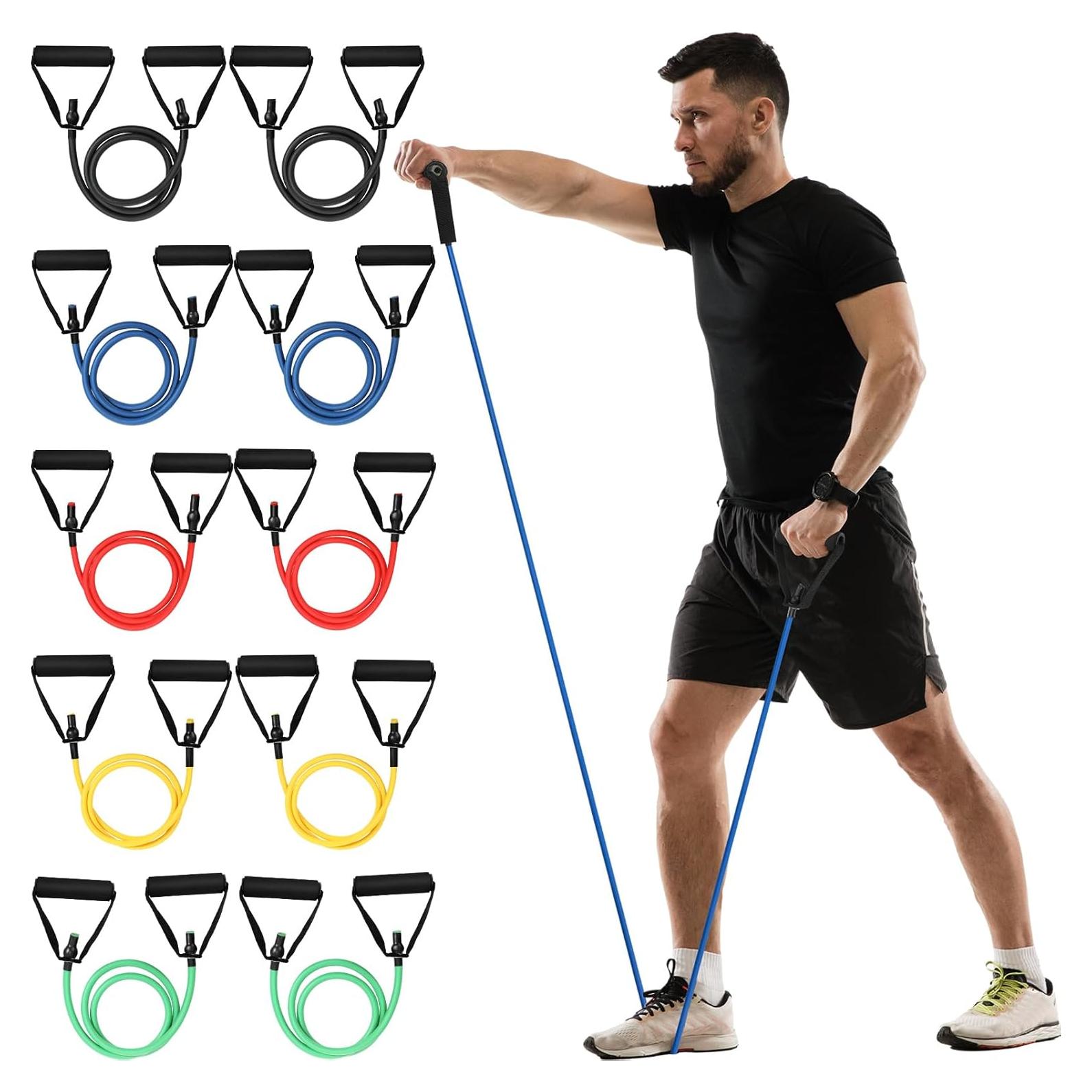 Set de 10 Bandas de Resistencia Shappy Multicolor 9-27 kg