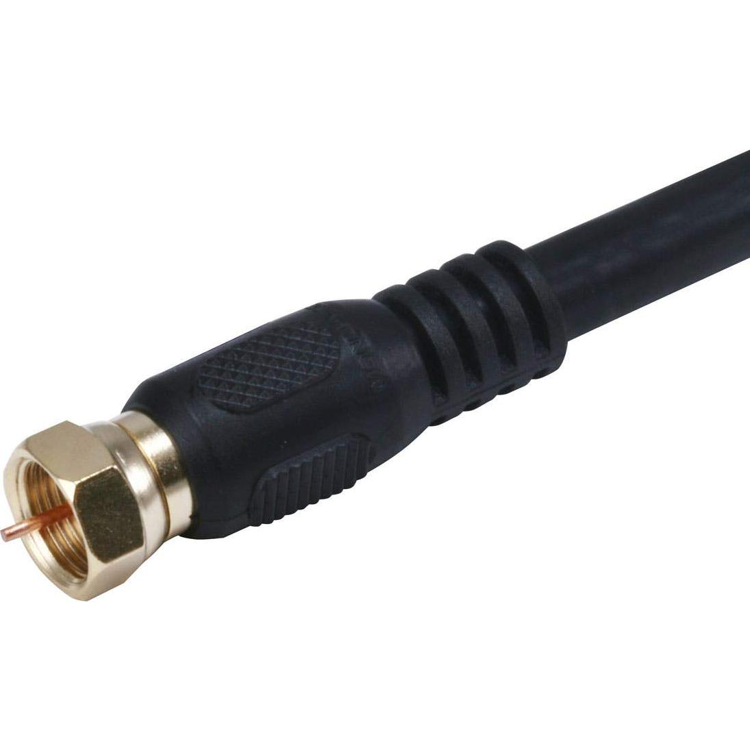 Cable Coaxial RG6 Cuádruple Blindaje Monoprice 0.91m Negro