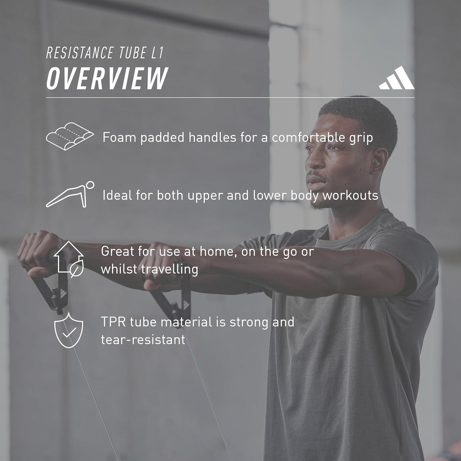 Tubo de Resistencia Adidas L3 15kg con Mangos Acolchados