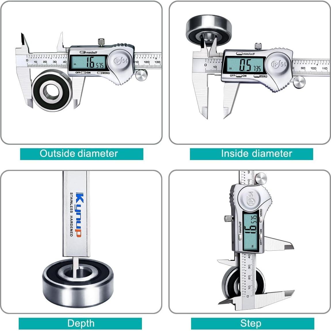 Calibrador Digital Kynup 150mm Acero Inoxidable IP54