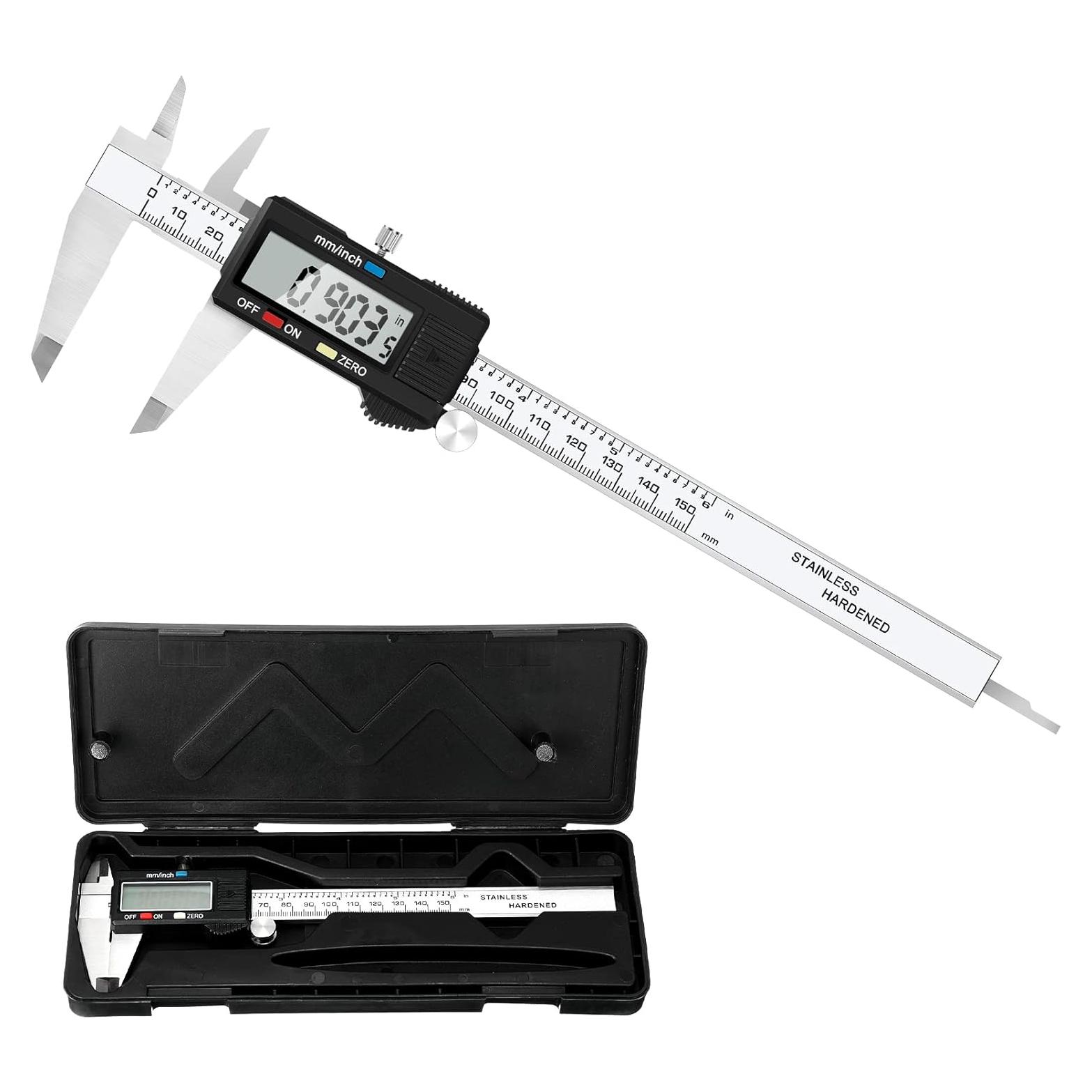 Calibrador Digital Electrónico 150 mm Acero Inoxidable LCD