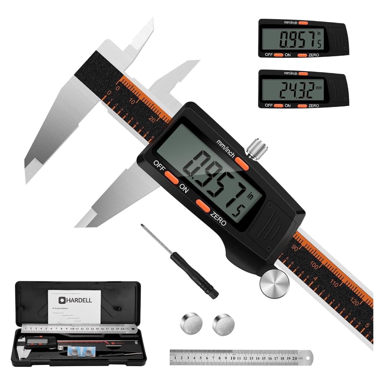 Calibre Digital HARDELL 15 cm con Pantalla LCD Grande