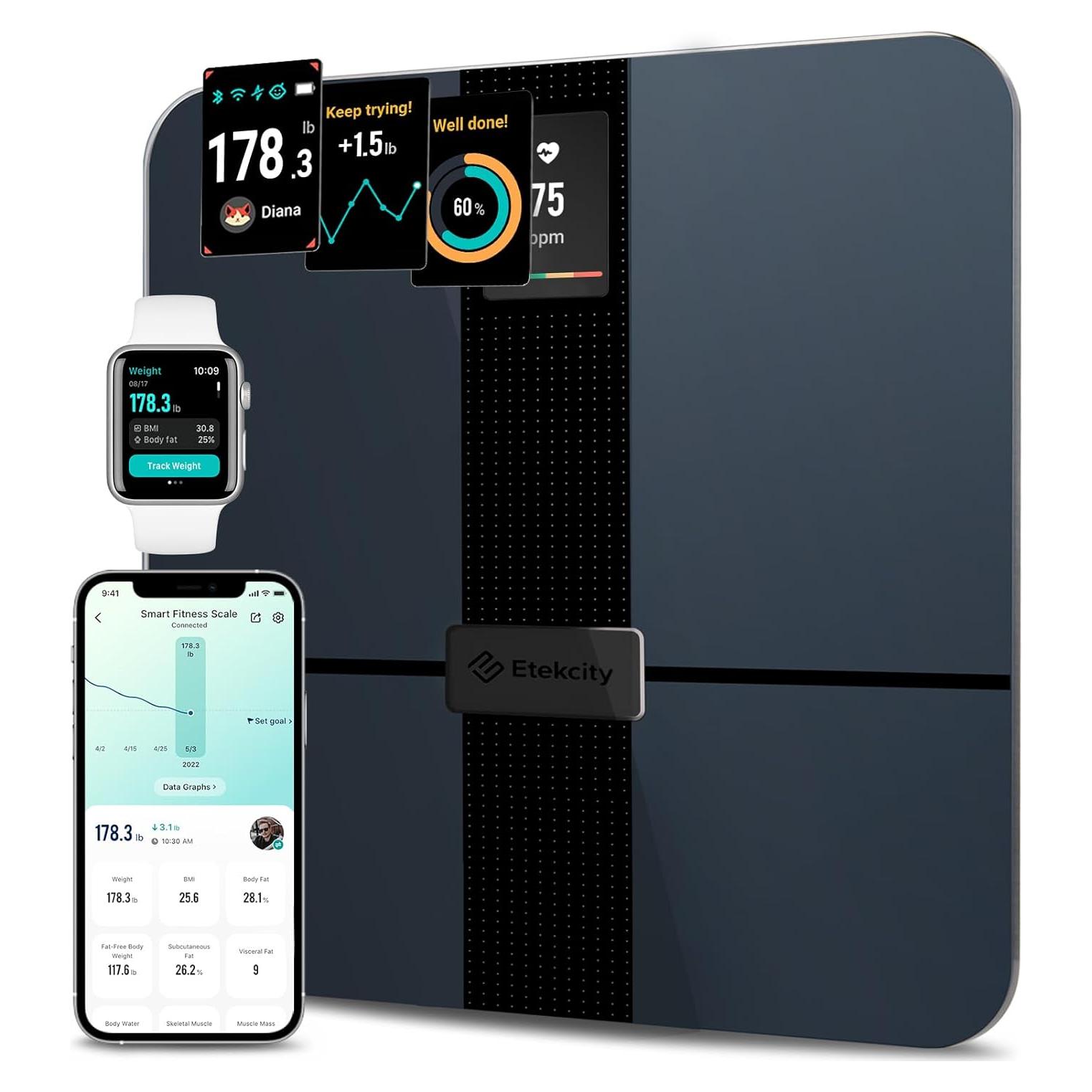 Báscula Inteligente Etekcity EFS-A591S-KUS para Peso y Grasa