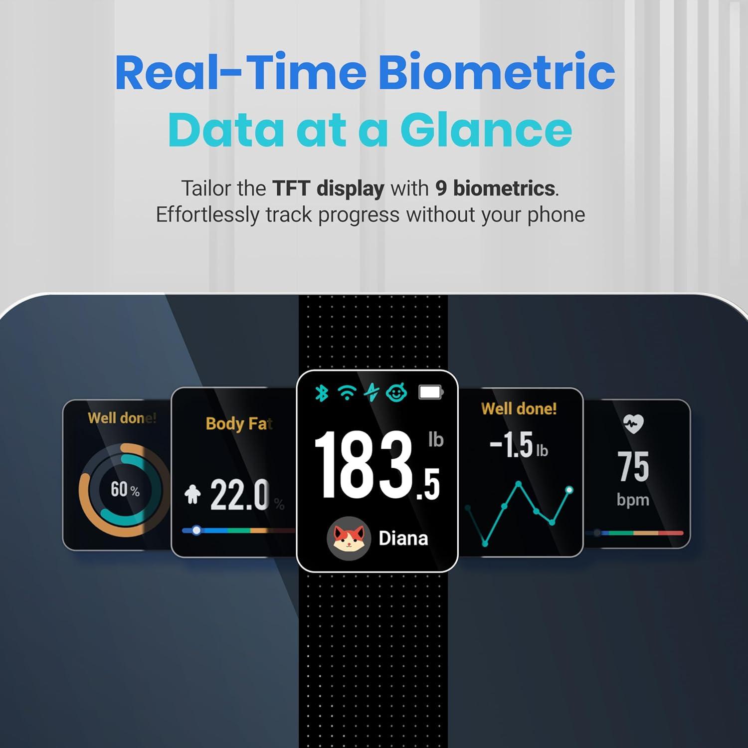 Báscula Inteligente Etekcity EFS-A591S-KUS para Peso y Grasa