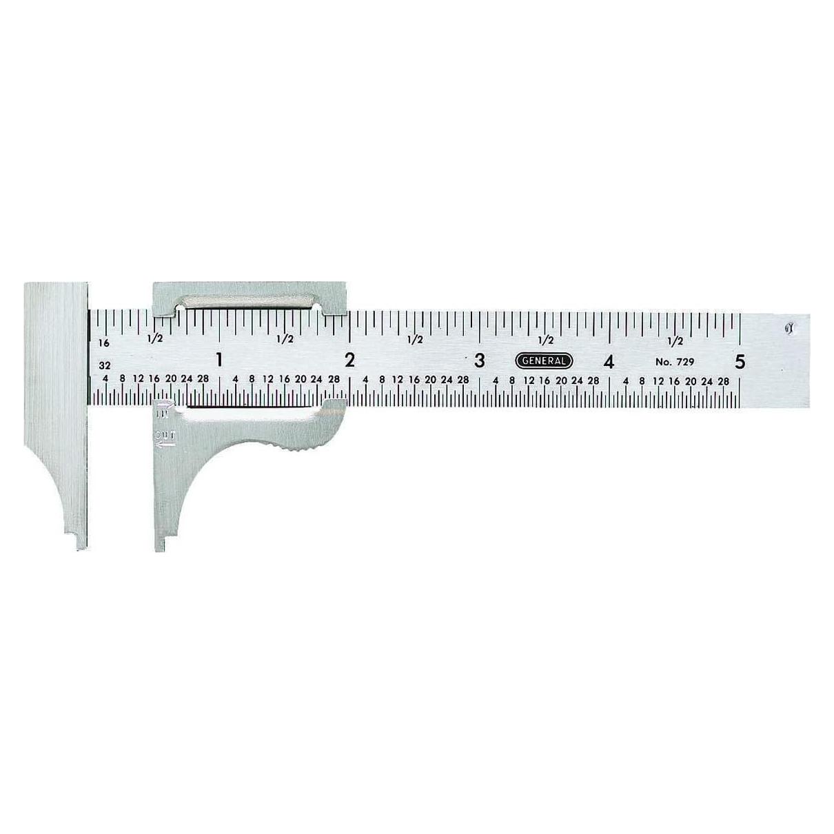 Calibrador deslizante General Tools 729, 0-10.16 cm, acero inoxidable