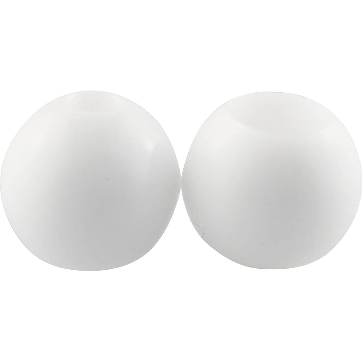 15 Bolas de Fin de Cuerda Bungee JCBIZ 27mm Plástico Blanco