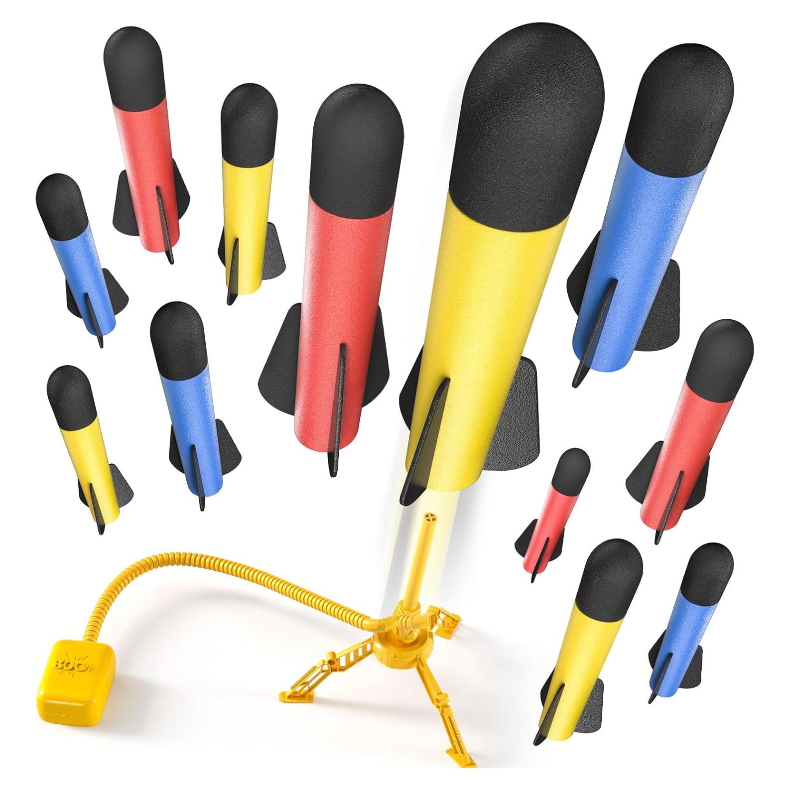 Lanzador de Cohetes TEMI con 12 Cohetes de Espuma - Juguete Exterior