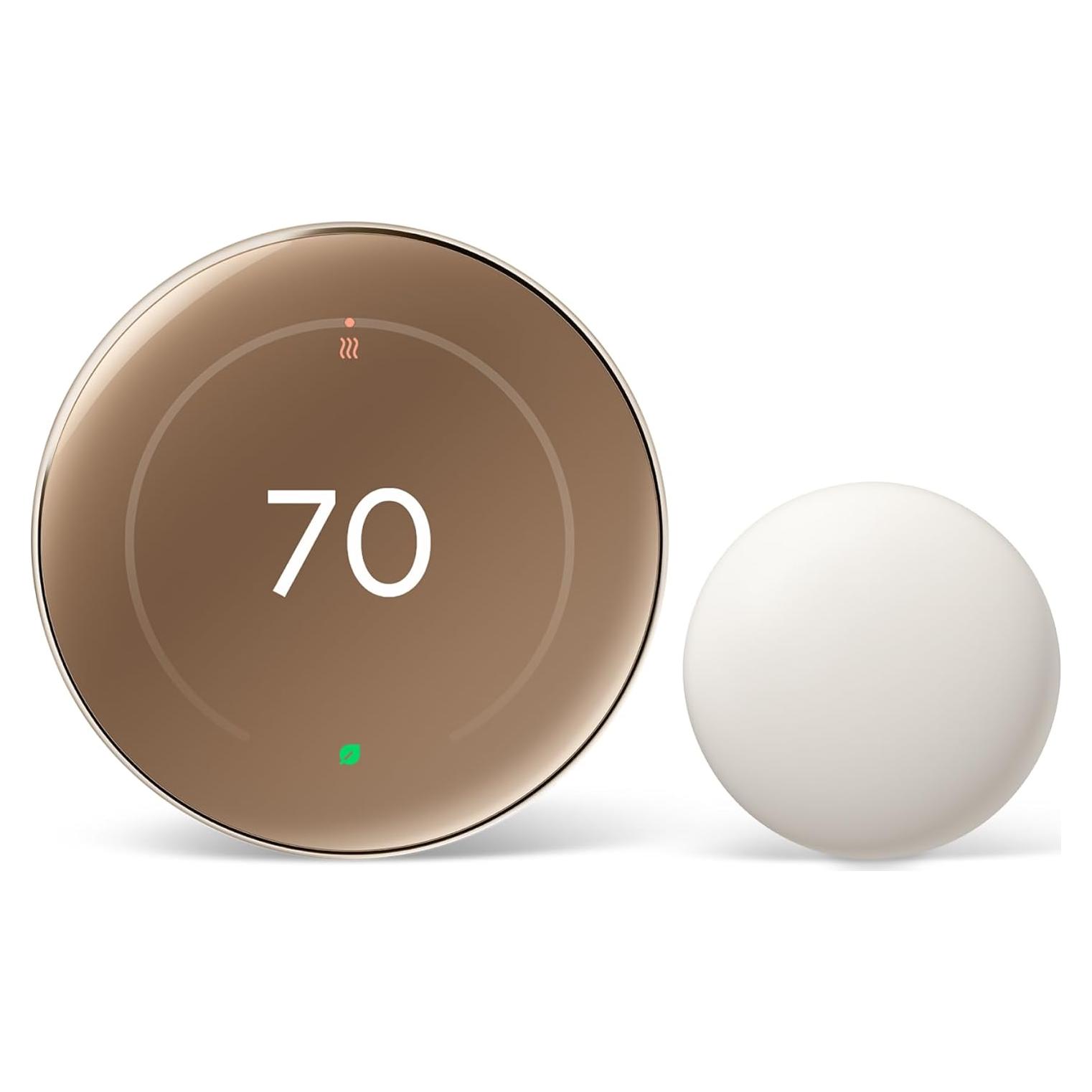 Termostato Inteligente Google Nest 4ta Gen con Sensor - Oro