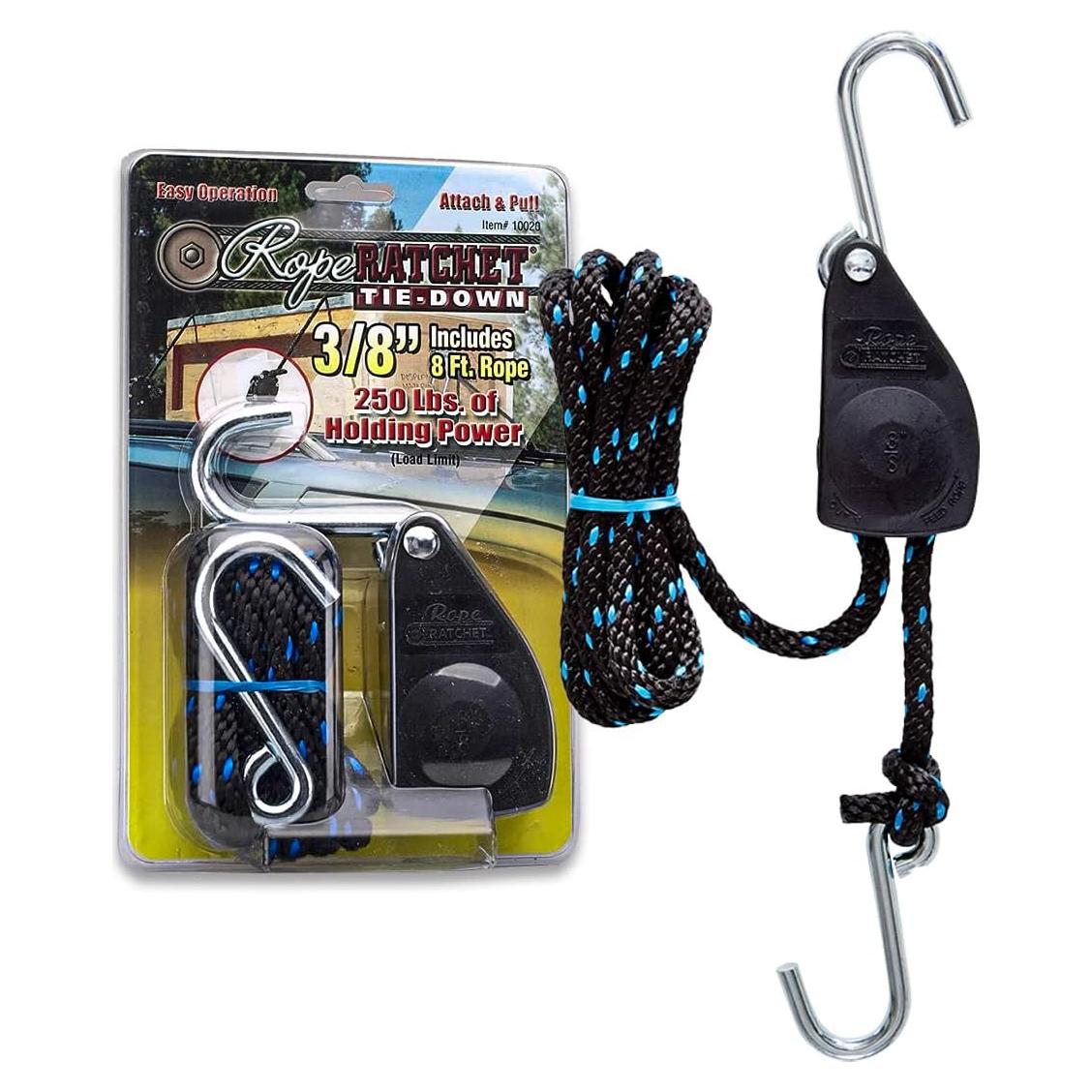 Polea de Cuerda Ratchet 2.44m Cuerda de Polipropileno 113kg