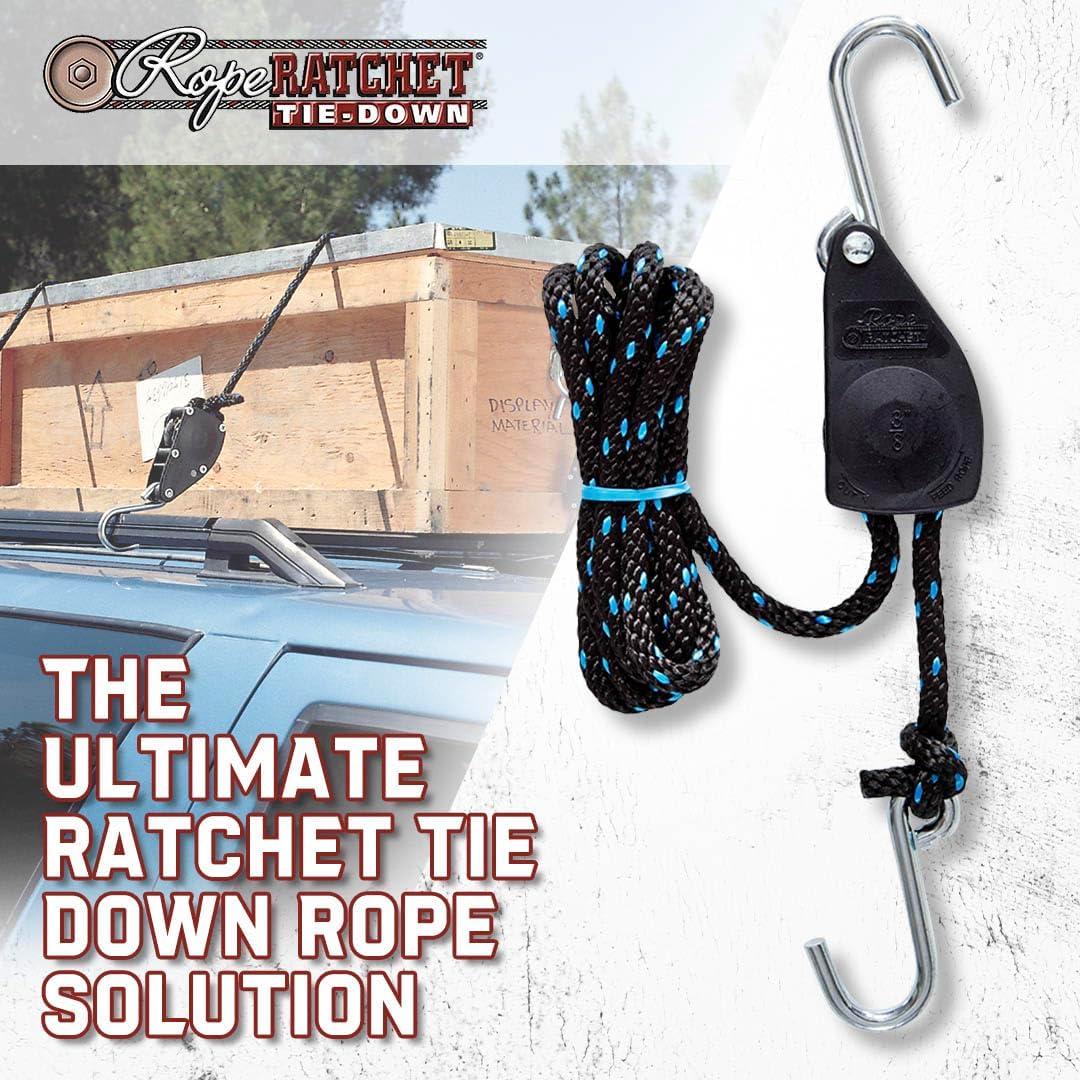 Polea de Cuerda Ratchet 2.44m Cuerda de Polipropileno 113kg