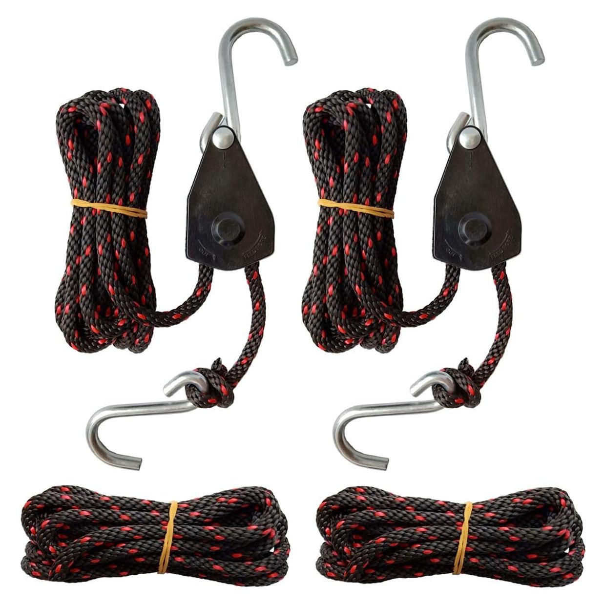 Sujeciones de Kayak FishYuan con Cinta y Gancho Ajustable 3m (Paquete de 2)