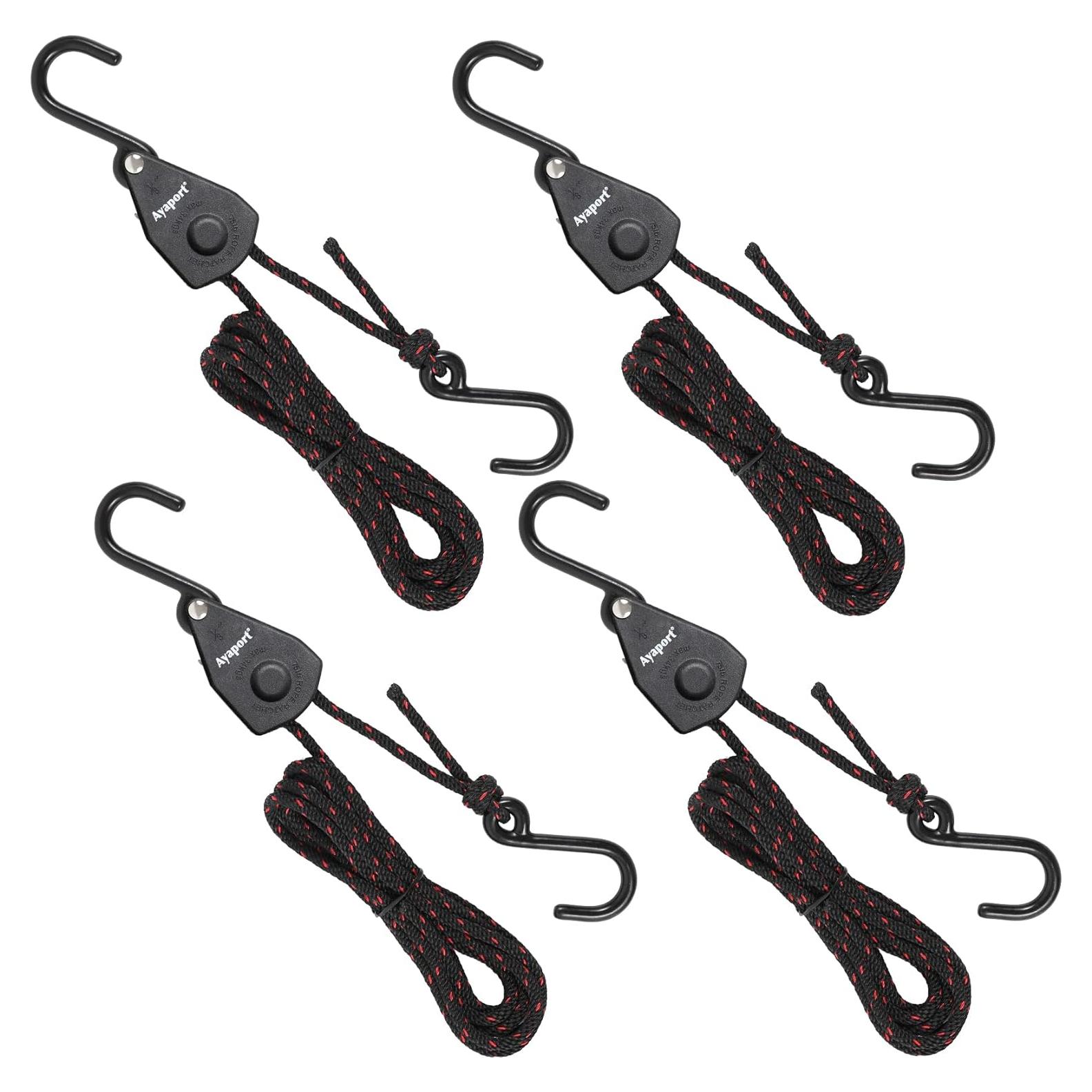 Correa de Amarre Ayaport 1.83m 4 Unidades Nylon Negro