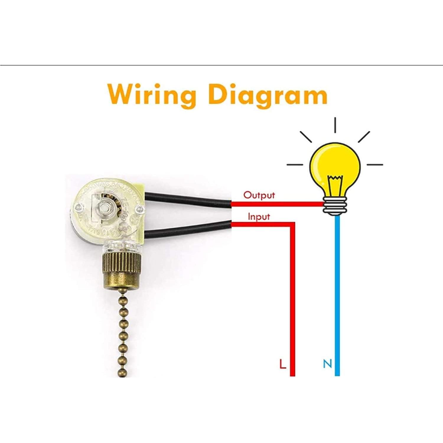 Interruptor de Luz Zing Ear ZE-109 para Ventilador de Techo - Bronce