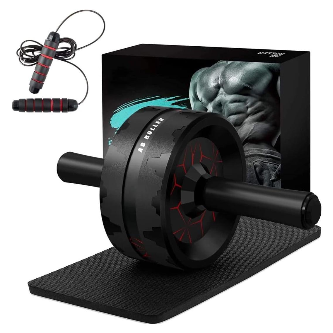 Set Rueda Abdominal y Cuerda para Saltar Genérico - Ejercicio en Casa