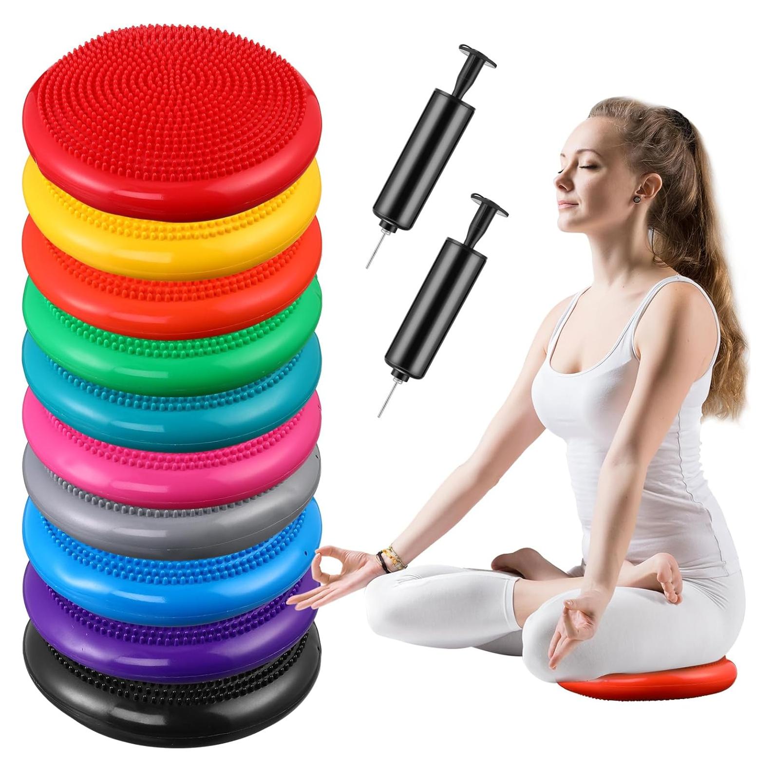 Cojines de Inestabilidad Leitee 10 Pcs con Bomba para Ejercicio