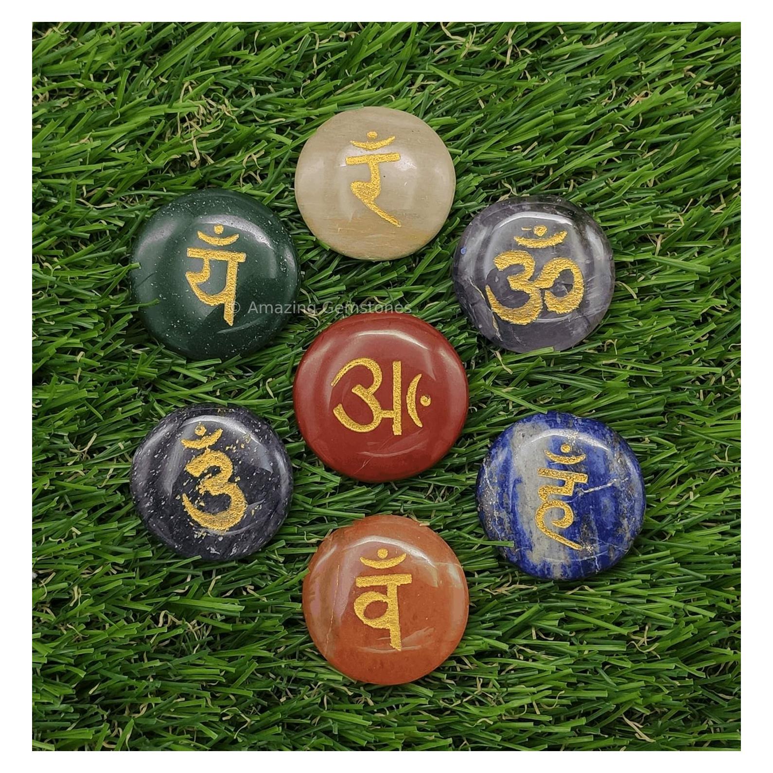 Juego de Discos de Chakra Amazing Gemstones - 7 Gemas Reiki