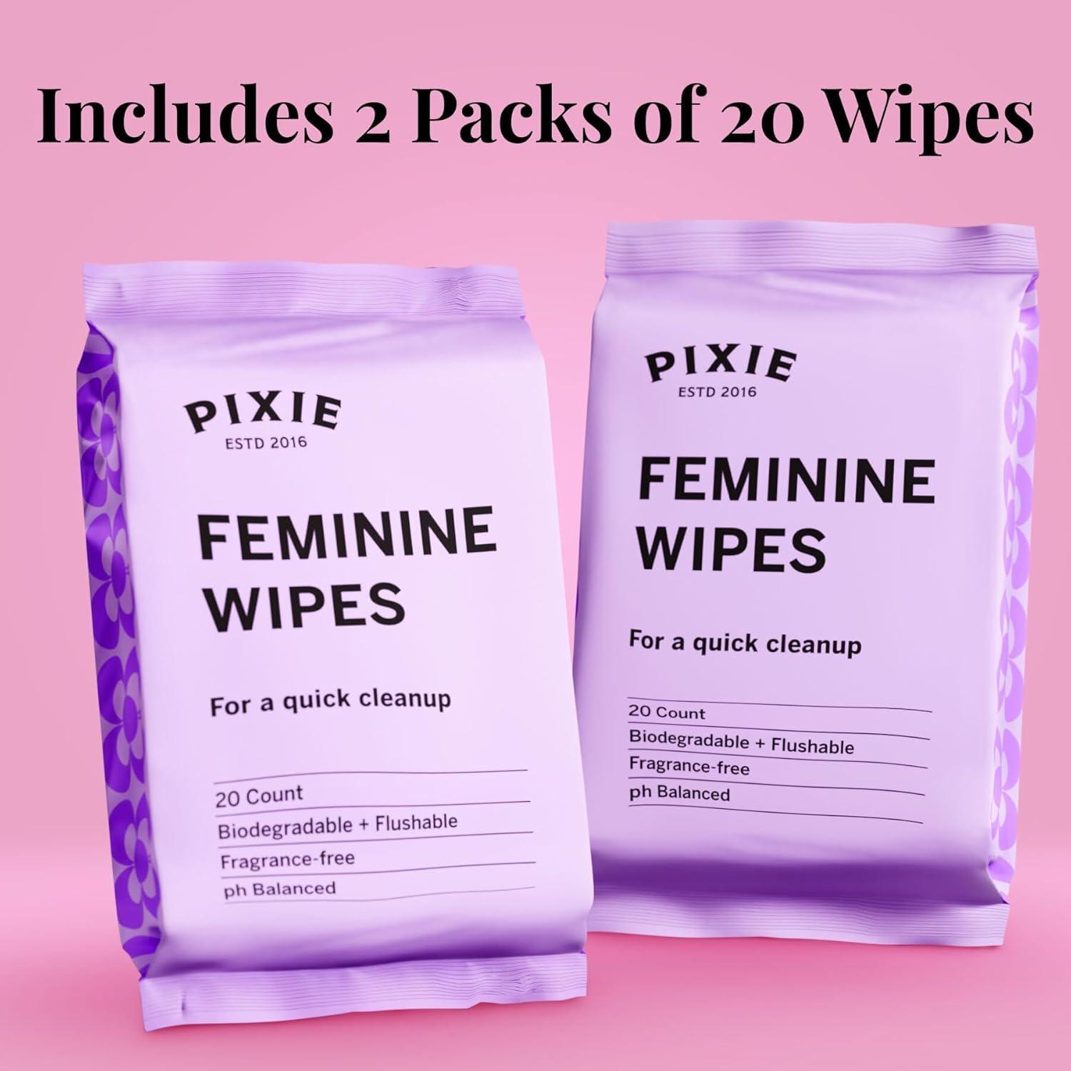 Toallitas Femeninas Pixie - Biodegradables 20 Unidades