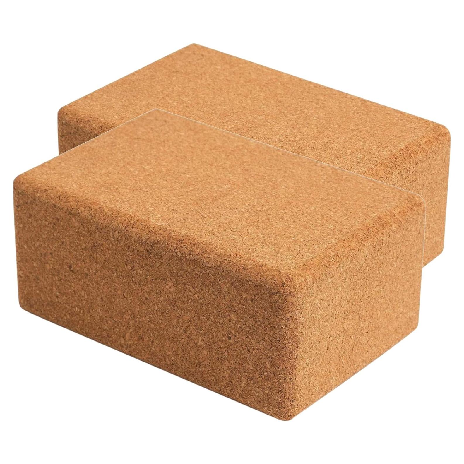 Bloques de Yoga de Corcho Volcano - 2 Piezas Antideslizantes